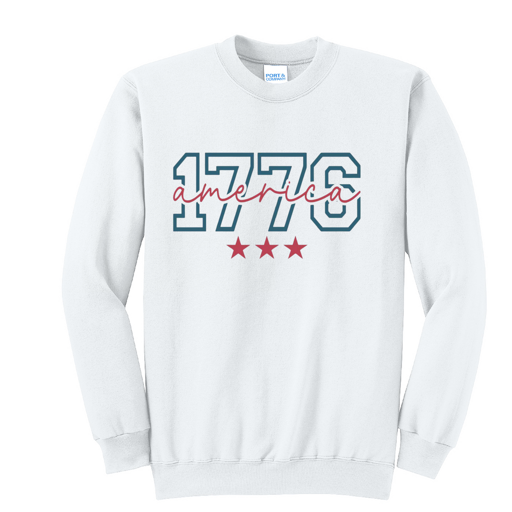 1776- Port & Co™ Core Fleece Pullover CREW Sweatshirt