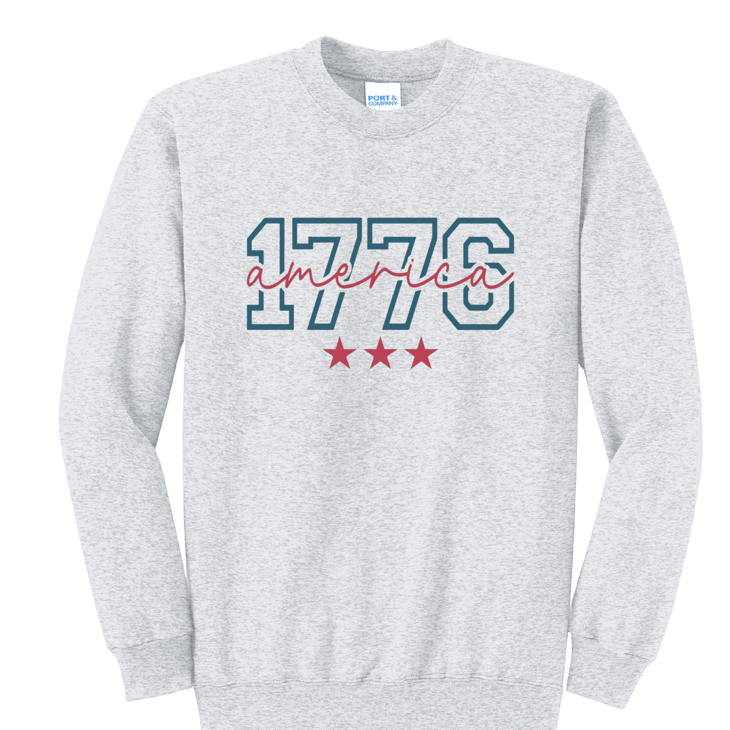 1776- Port & Co™ Core Fleece Pullover CREW Sweatshirt