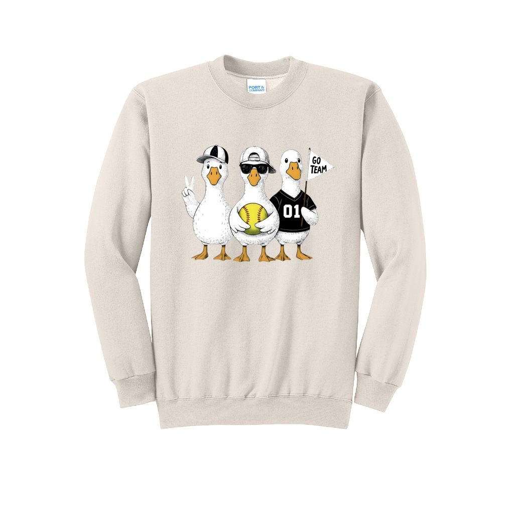 3 GEESE - Port & Co™ Core Fleece Pullover CREW NECK Sweatshirt