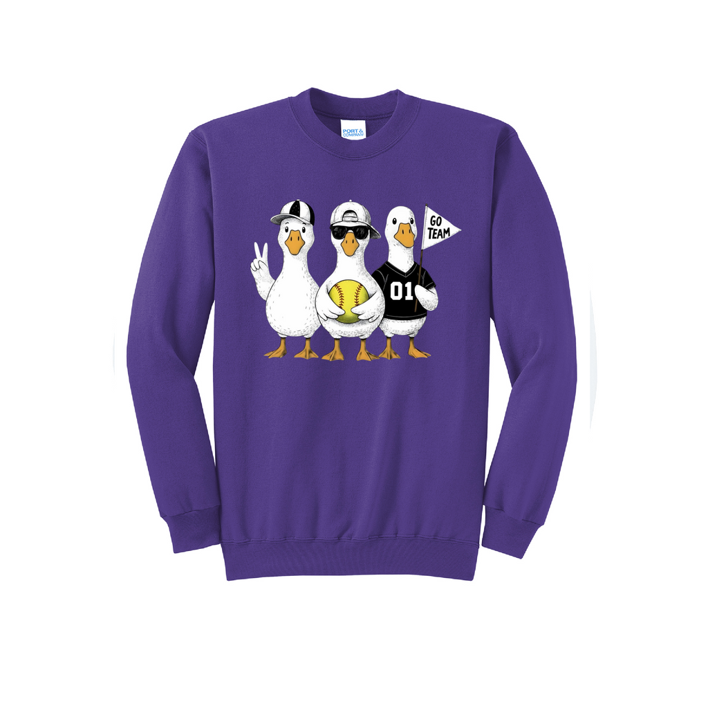 3 GEESE - Port & Co™ Core Fleece Pullover CREW NECK Sweatshirt