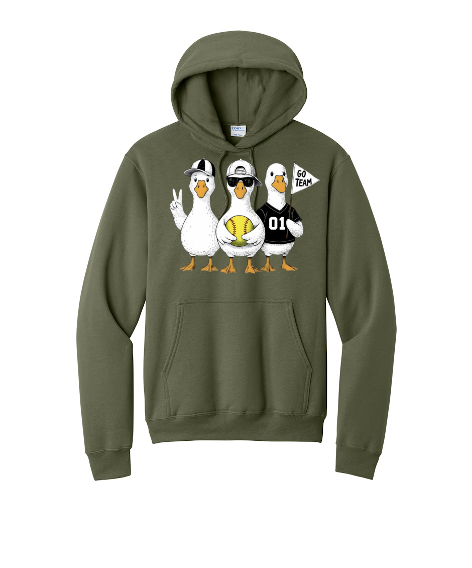3 GEESE - Port & Co™ Core Fleece Pullover HOODIE Sweatshirt