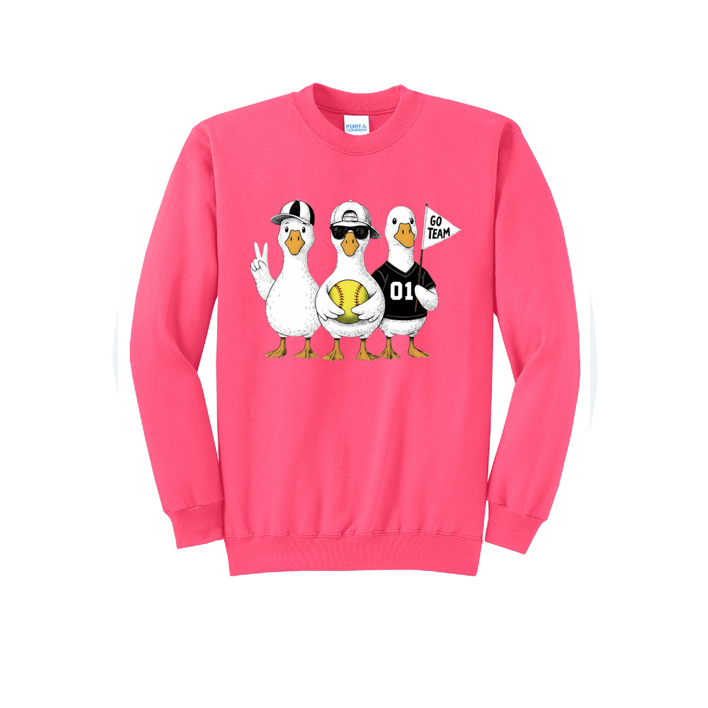 3 GEESE - Port & Co™ Core Fleece Pullover CREW NECK Sweatshirt