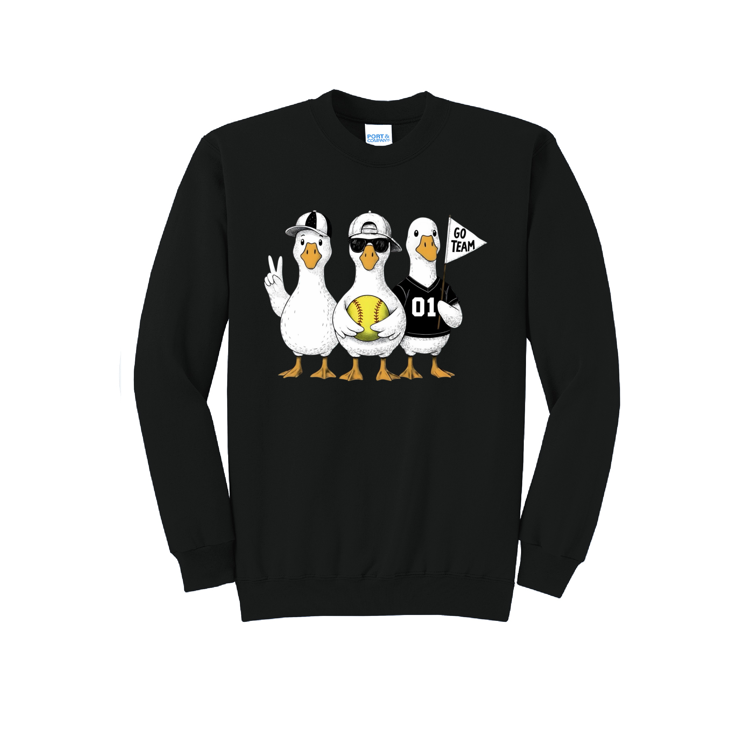 3 GEESE - Port & Co™ Core Fleece Pullover CREW NECK Sweatshirt