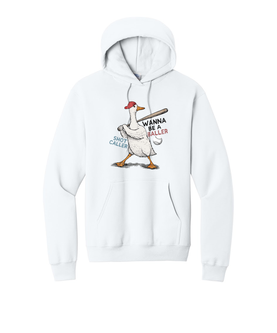 BALLER GOOSE 1- Port & Co™ Core Fleece Pullover HOODED Sweatshirt