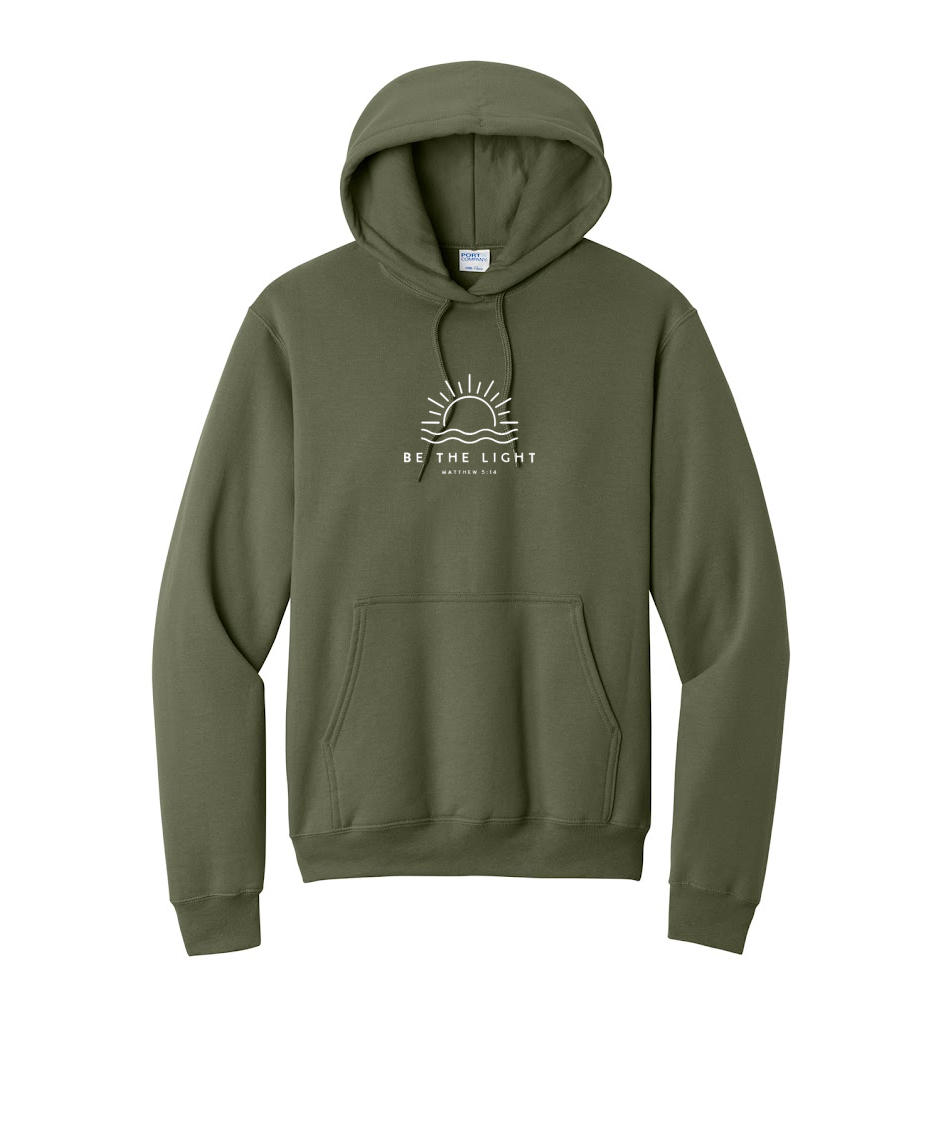 BE THE LIGHT - Port & Co™ Core Fleece Pullover HOODED Sweatshirt