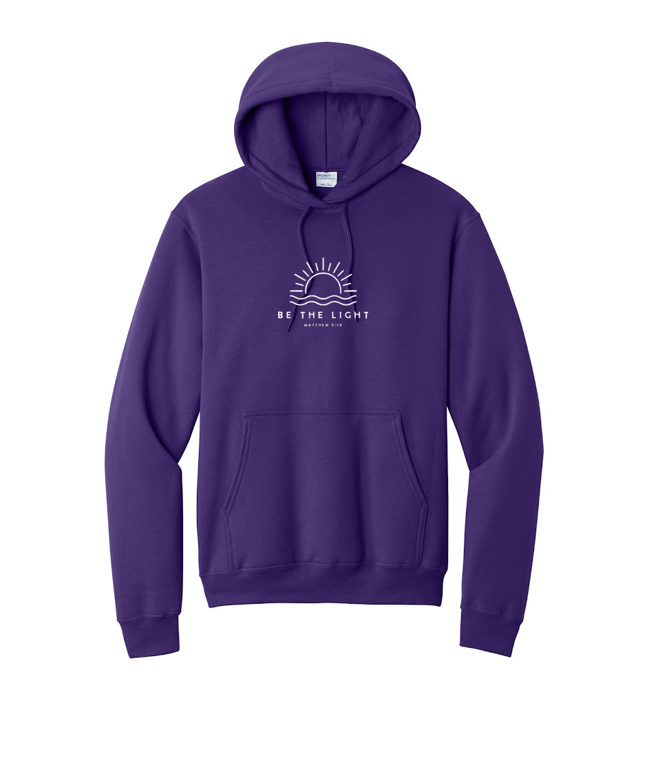 BE THE LIGHT - Port & Co™ Core Fleece Pullover HOODED Sweatshirt