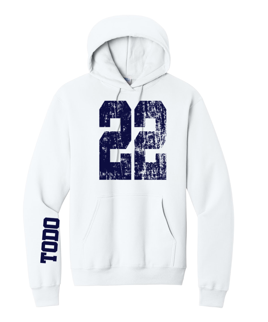 LARGE NUMBERS Fleece Pullover HOODED Sweatshirt