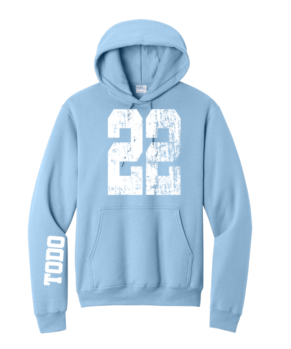 LARGE NUMBERS Fleece Pullover HOODED Sweatshirt