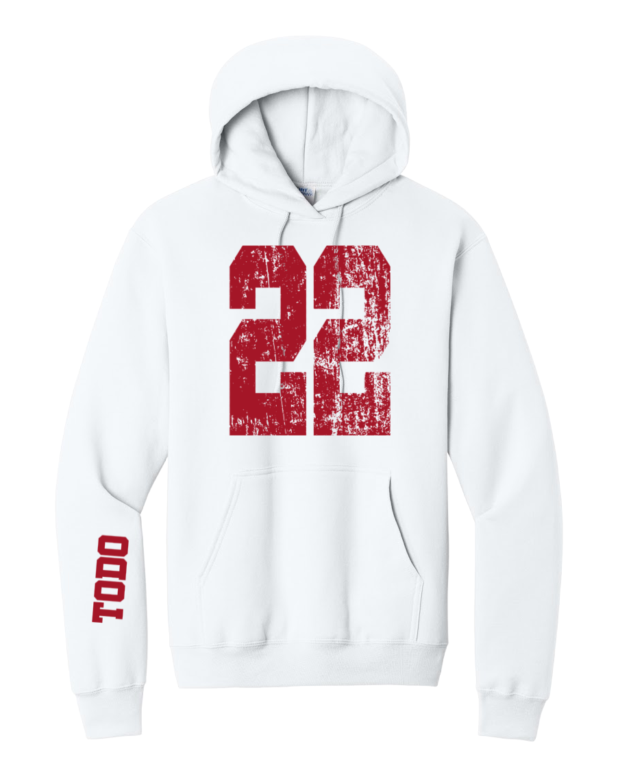 LARGE NUMBERS Fleece Pullover HOODED Sweatshirt