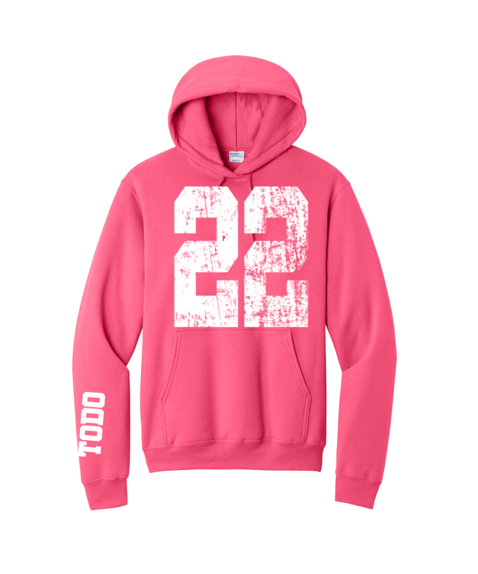 LARGE NUMBERS Fleece Pullover HOODED Sweatshirt