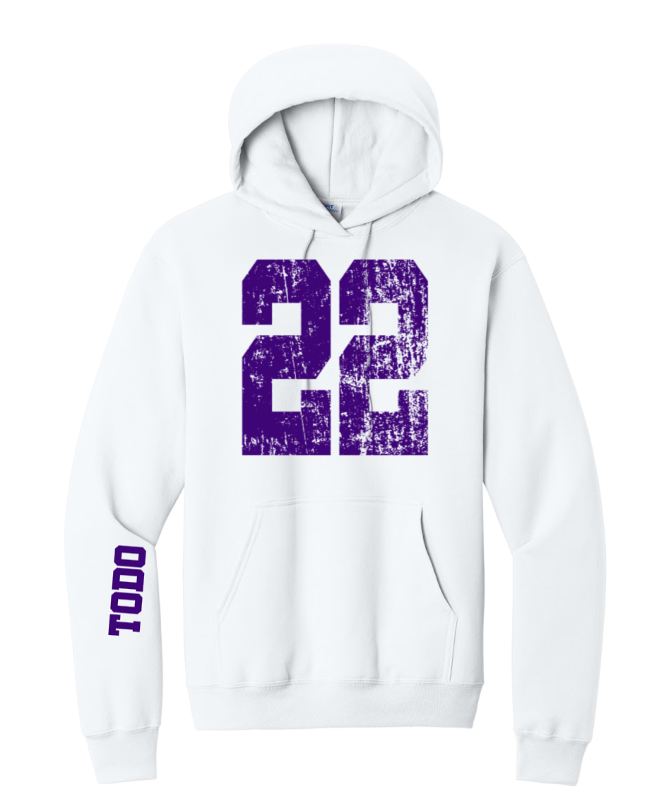 LARGE NUMBERS Fleece Pullover HOODED Sweatshirt