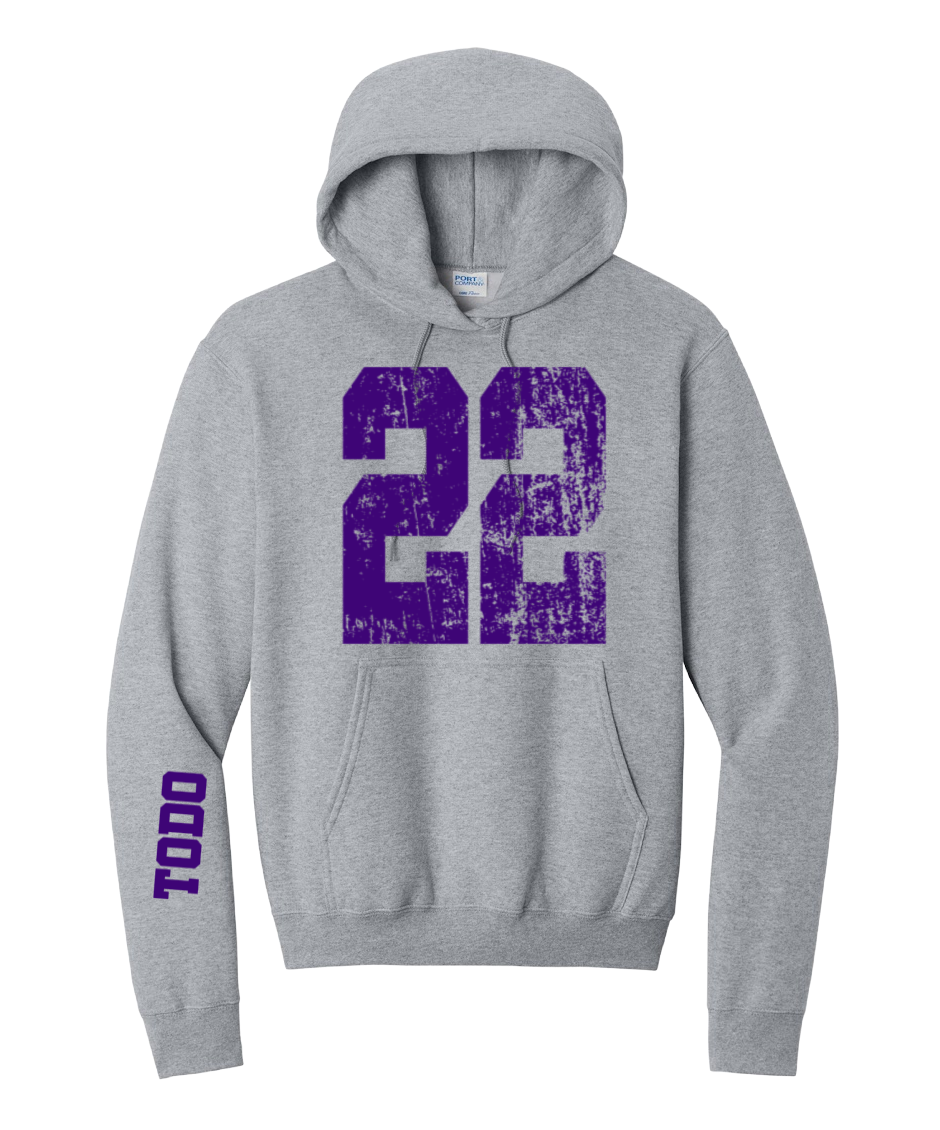 LARGE NUMBERS Fleece Pullover HOODED Sweatshirt
