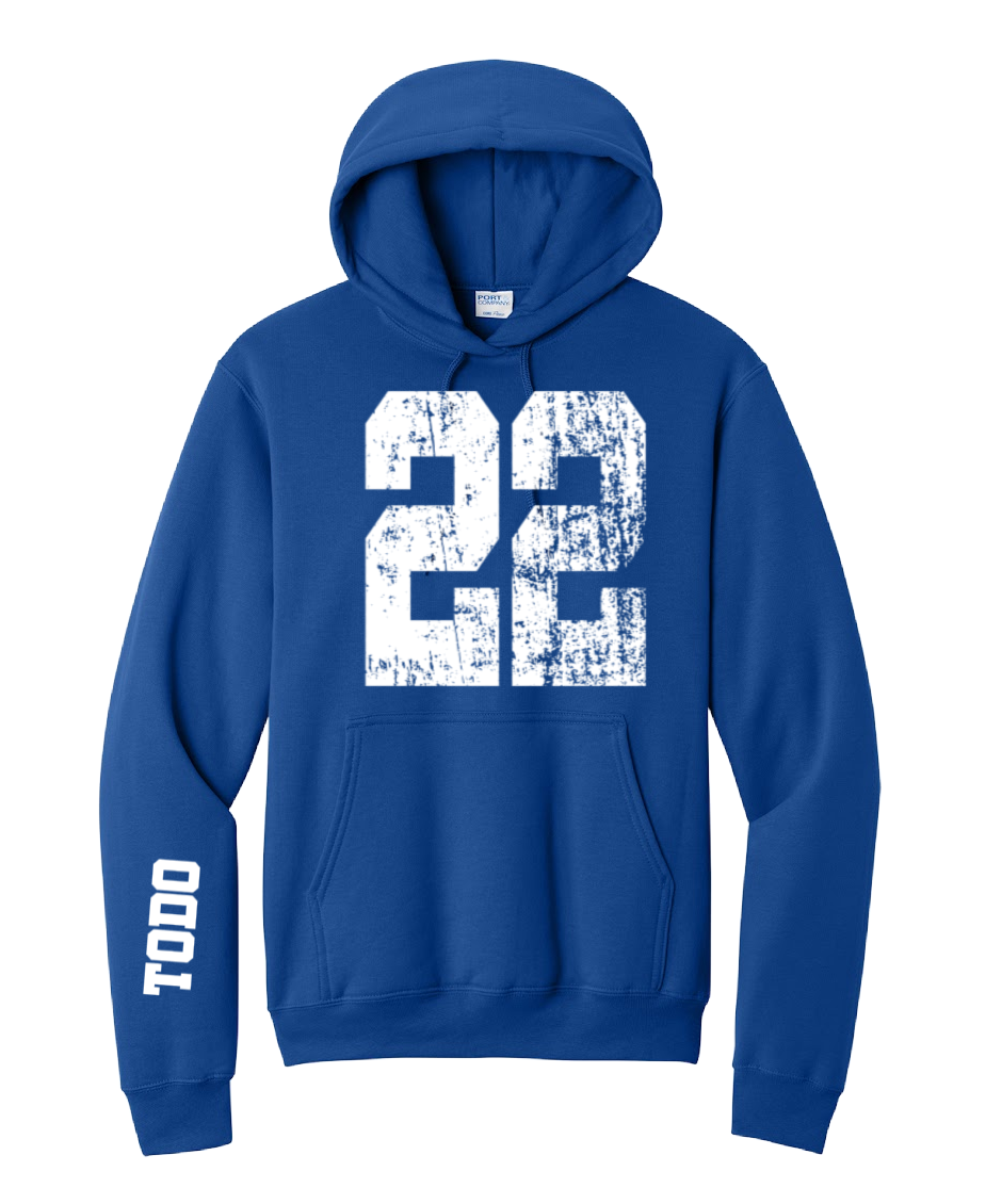 LARGE NUMBERS Fleece Pullover HOODED Sweatshirt
