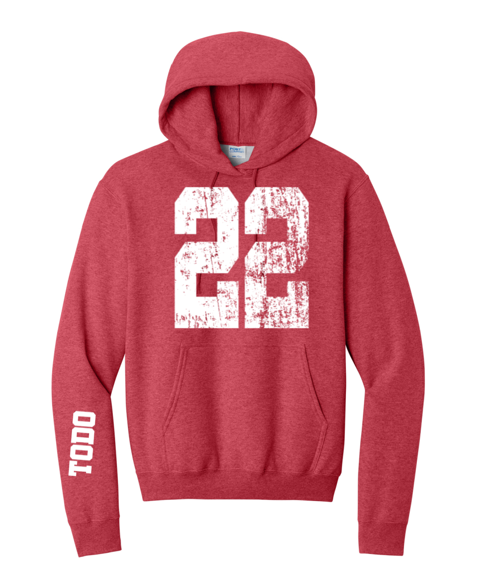 LARGE NUMBERS Fleece Pullover HOODED Sweatshirt