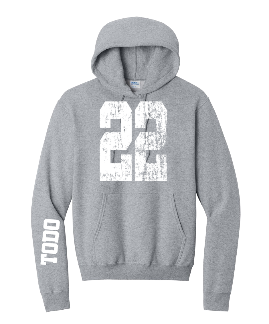 LARGE NUMBERS Fleece Pullover HOODED Sweatshirt