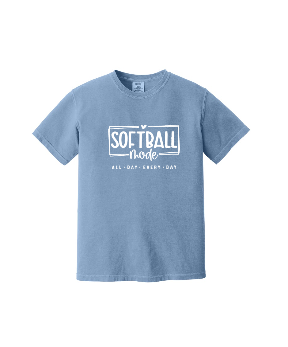 SOFTBALL MODE  - Comfort Colors® Heavyweight Ring Spun Tee 1717