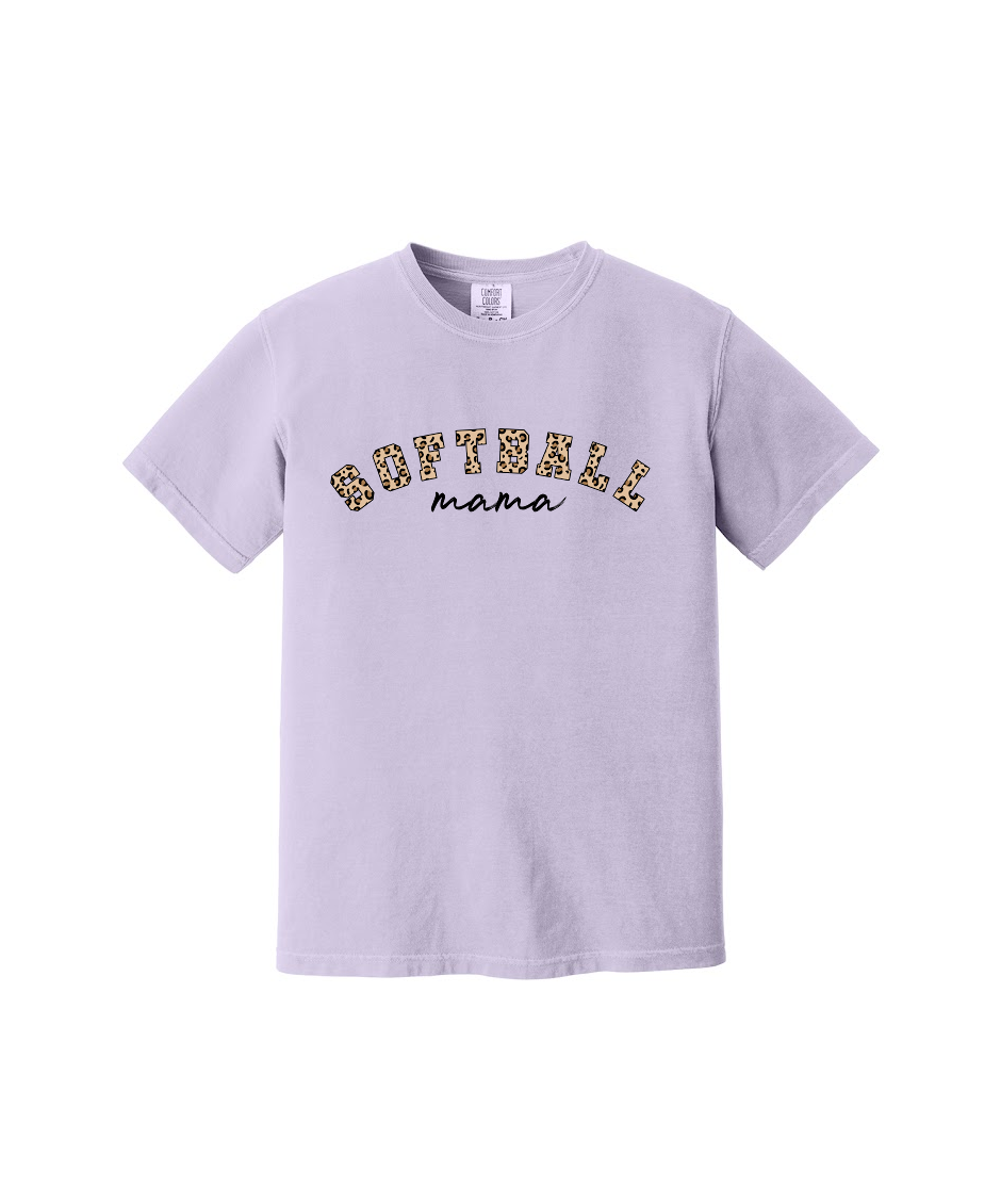 SOFTBALL LEOPARD  - Comfort Colors® Heavyweight Ring Spun Tee 1717