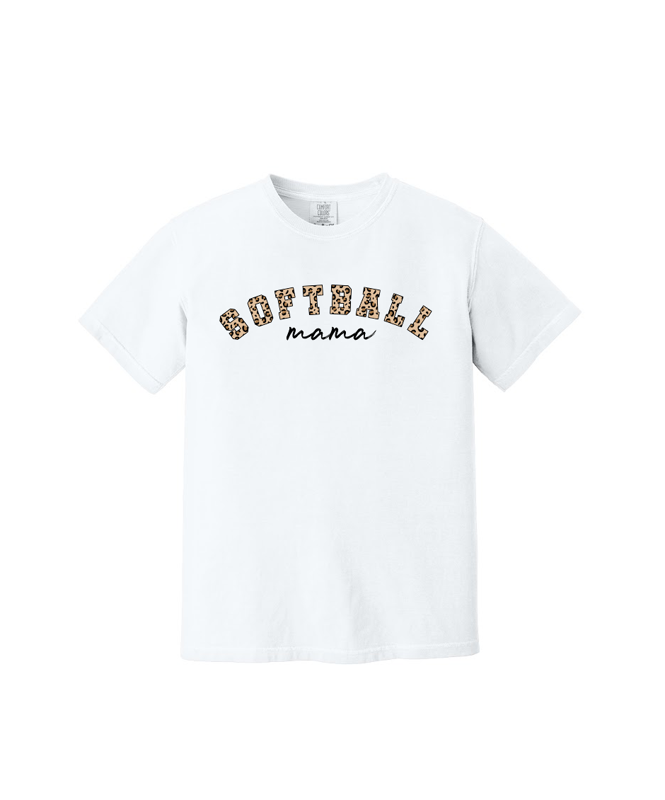 SOFTBALL LEOPARD  - Comfort Colors® Heavyweight Ring Spun Tee 1717