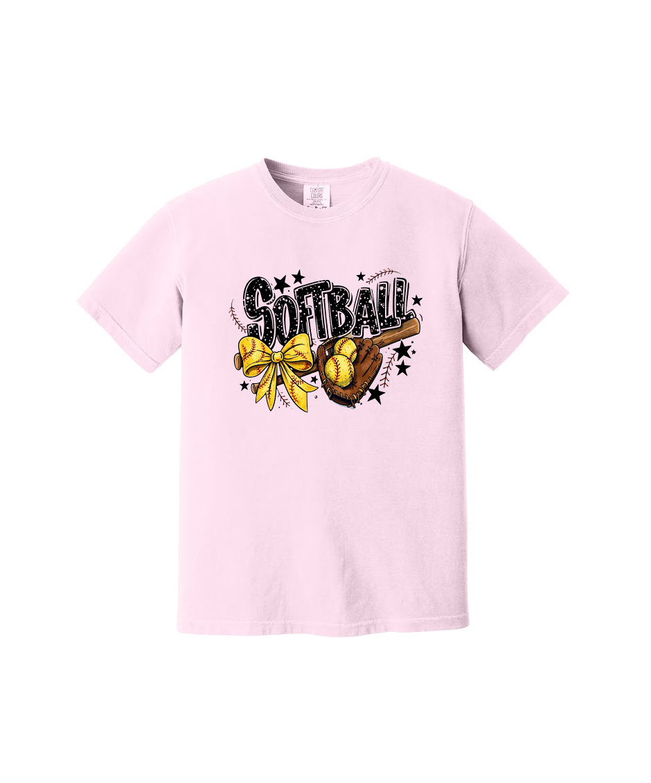 SOFTBALL RETRO - Comfort Colors® Heavyweight Ring Spun Tee 1717
