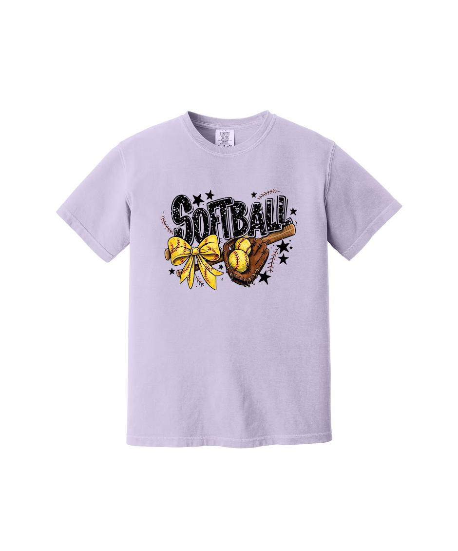 SOFTBALL RETRO - Comfort Colors® Heavyweight Ring Spun Tee 1717