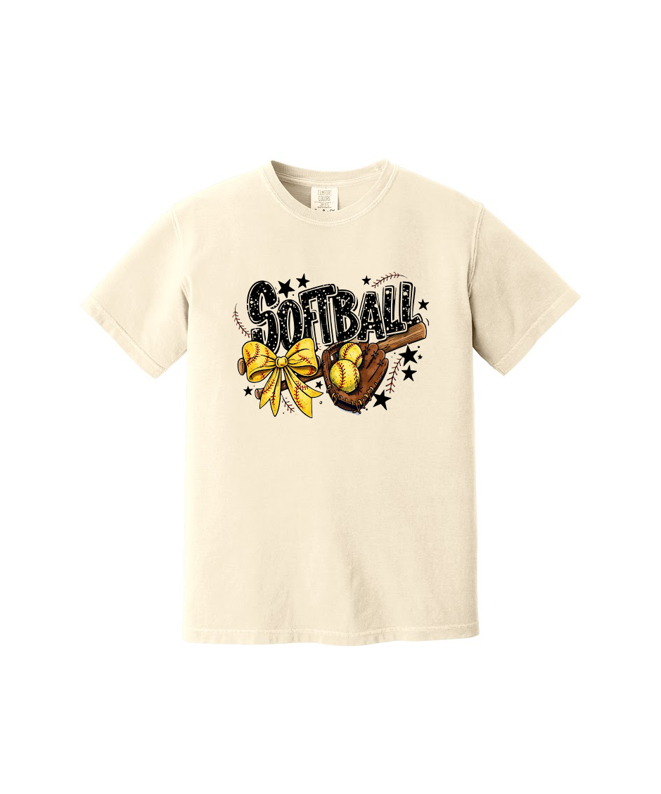 SOFTBALL RETRO - Comfort Colors® Heavyweight Ring Spun Tee 1717