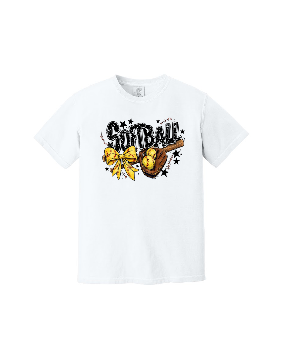 SOFTBALL RETRO - Comfort Colors® Heavyweight Ring Spun Tee 1717