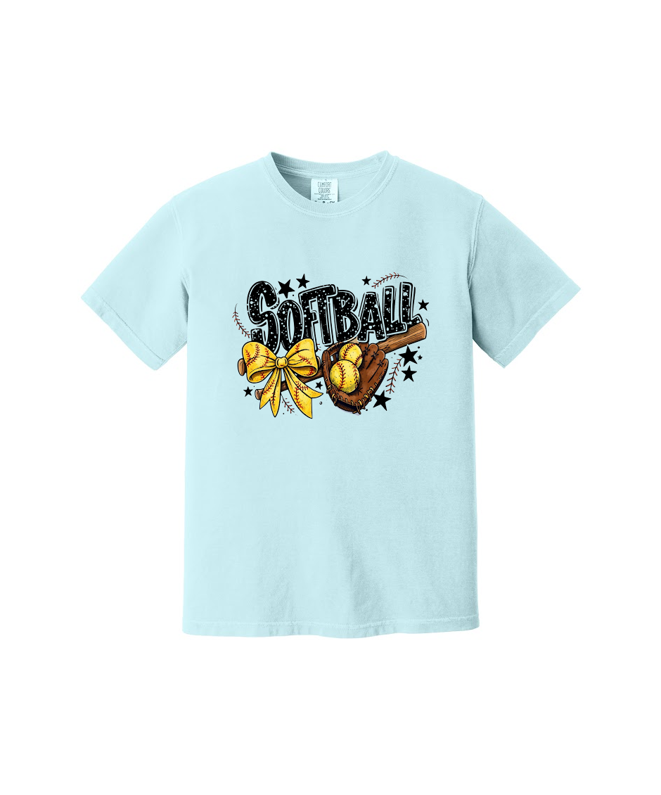 SOFTBALL RETRO - Comfort Colors® Heavyweight Ring Spun Tee 1717
