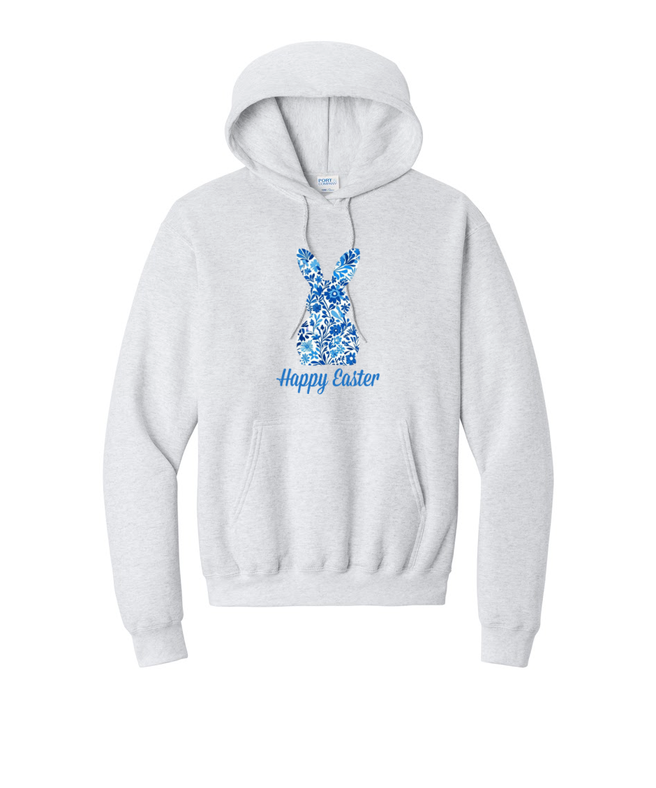 EASTER BUNNY- Port & Co™ Core Fleece Pullover Hooded Sweatshirt