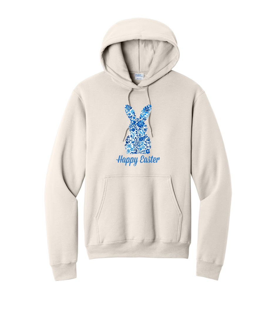 EASTER BUNNY- Port & Co™ Core Fleece Pullover Hooded Sweatshirt