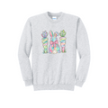 EASTER BUNNY AND CARROTS - Port & Co™ Core Fleece Pullover Crew Neck Sweatshirt