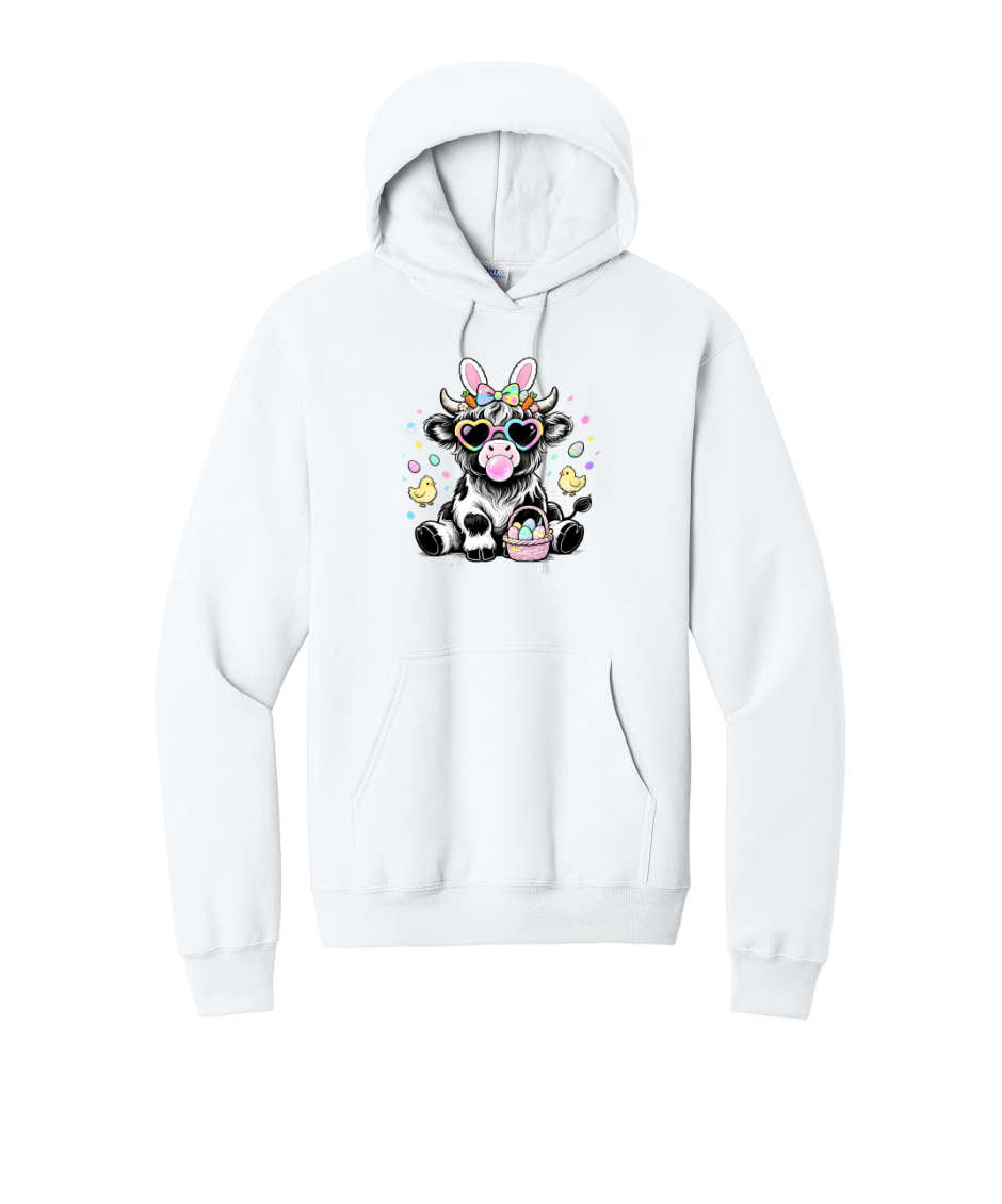 EASTER COW - Port & Co™ Core Fleece Pullover HOODED Sweatshirt