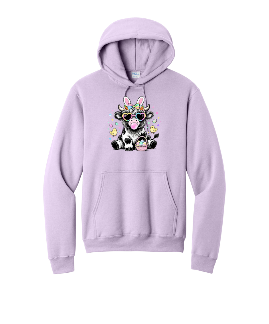 EASTER COW - Port & Co™ Core Fleece Pullover HOODED Sweatshirt