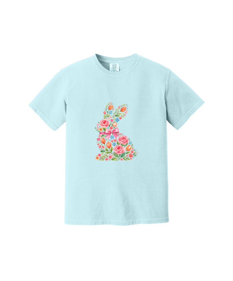 BUNNY FLORAL - Comfort Colors® Heavyweight Ring Spun Tee 1717