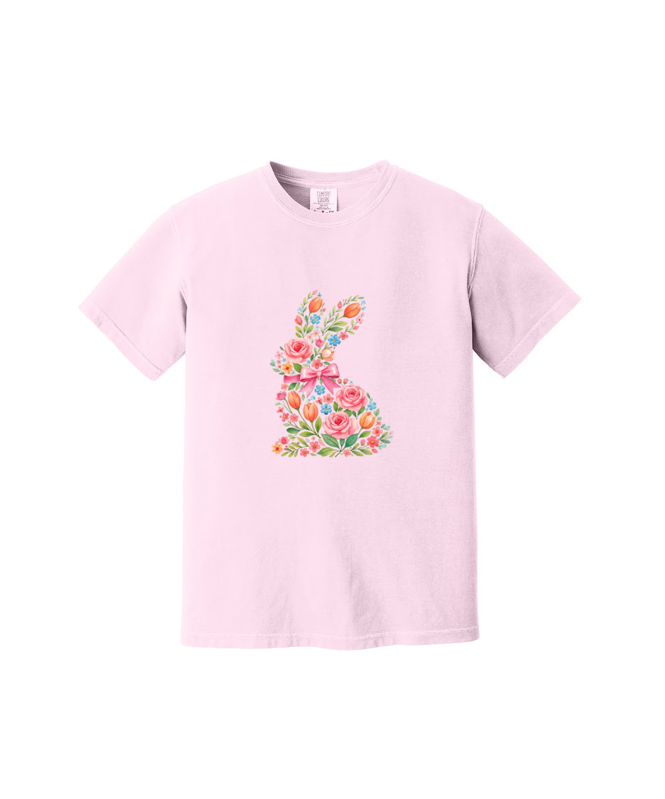 BUNNY FLORAL - Comfort Colors® Heavyweight Ring Spun Tee 1717