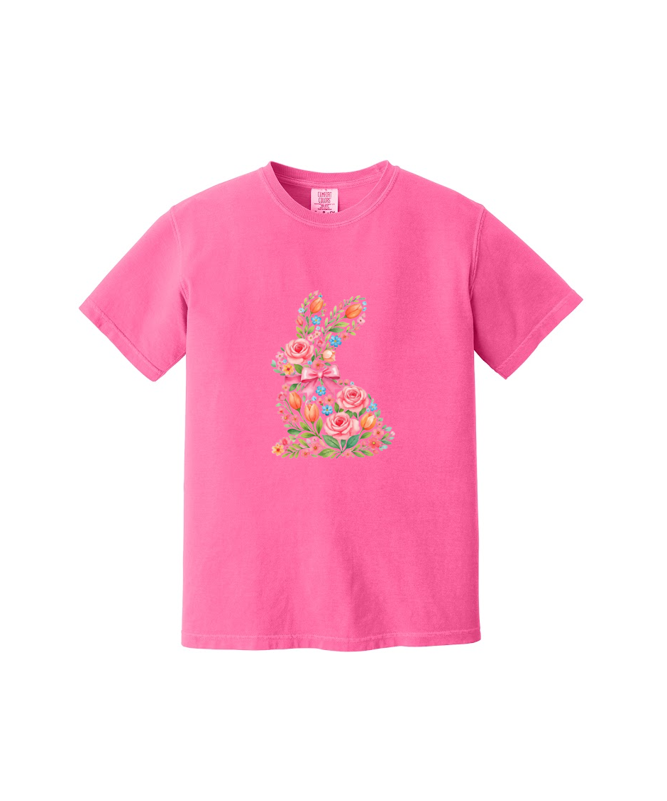 BUNNY FLORAL - Comfort Colors® Heavyweight Ring Spun Tee 1717