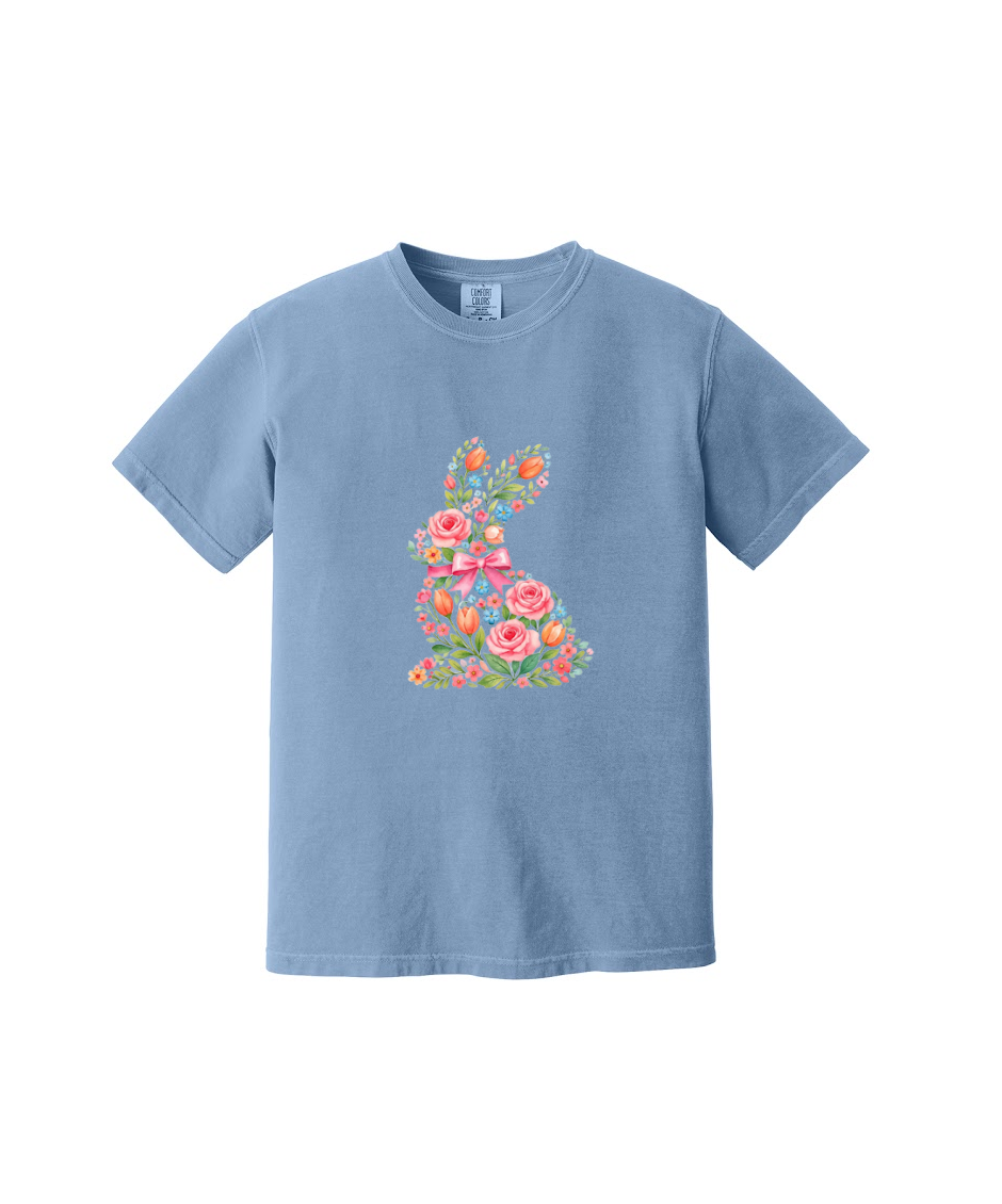 BUNNY FLORAL - Comfort Colors® Heavyweight Ring Spun Tee 1717