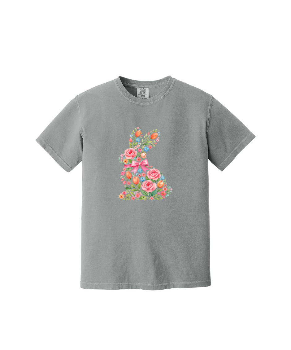 BUNNY FLORAL - Comfort Colors® Heavyweight Ring Spun Tee 1717
