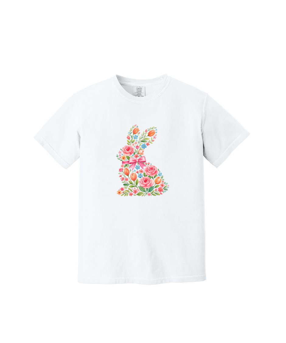 BUNNY FLORAL - Comfort Colors® Heavyweight Ring Spun Tee 1717