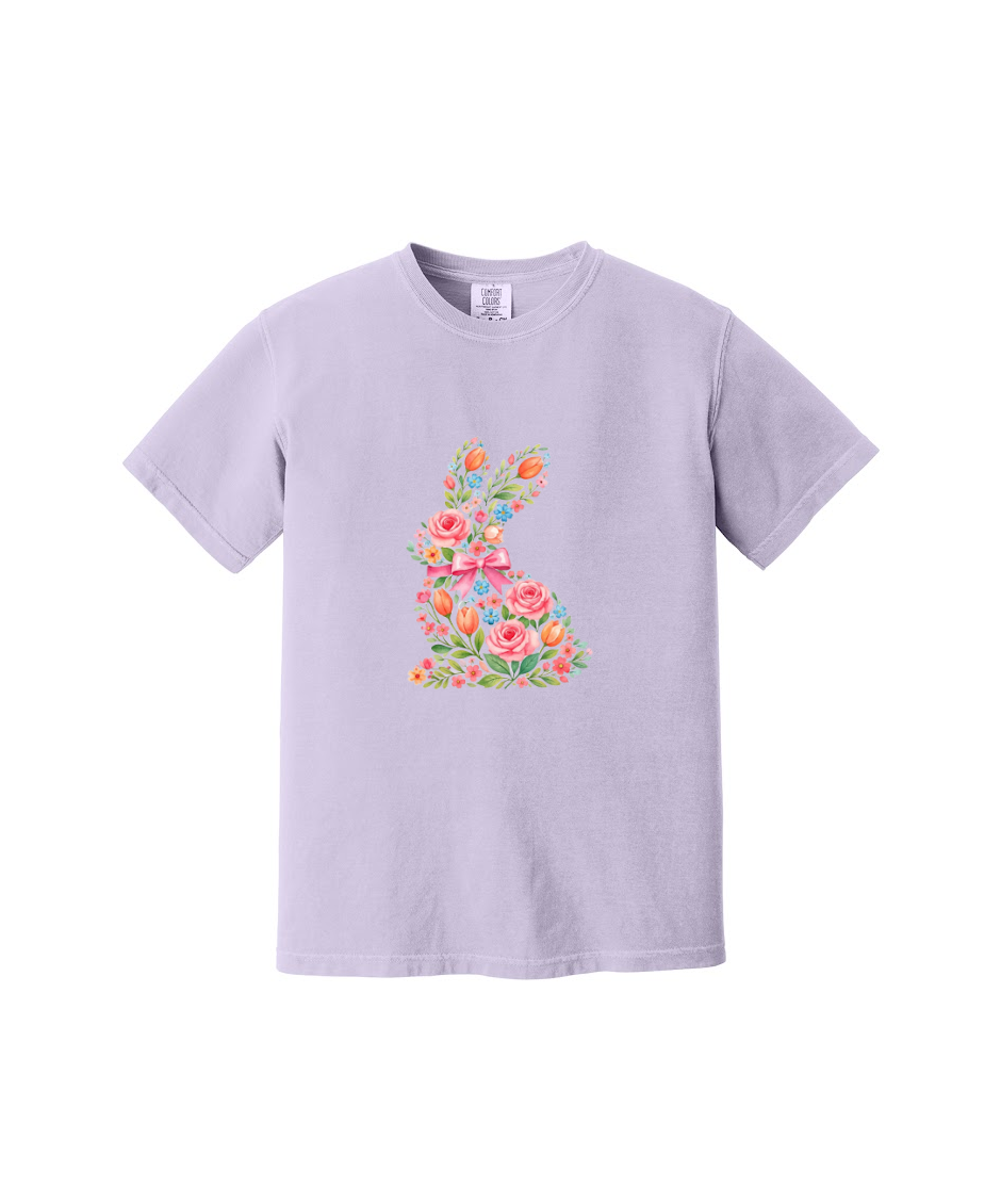 BUNNY FLORAL - Comfort Colors® Heavyweight Ring Spun Tee 1717