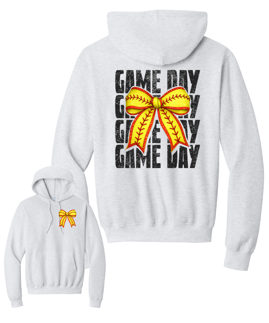 GAME DAY STACKED- Port & Co™ Core Fleece Pullover HOODED Sweatshirt