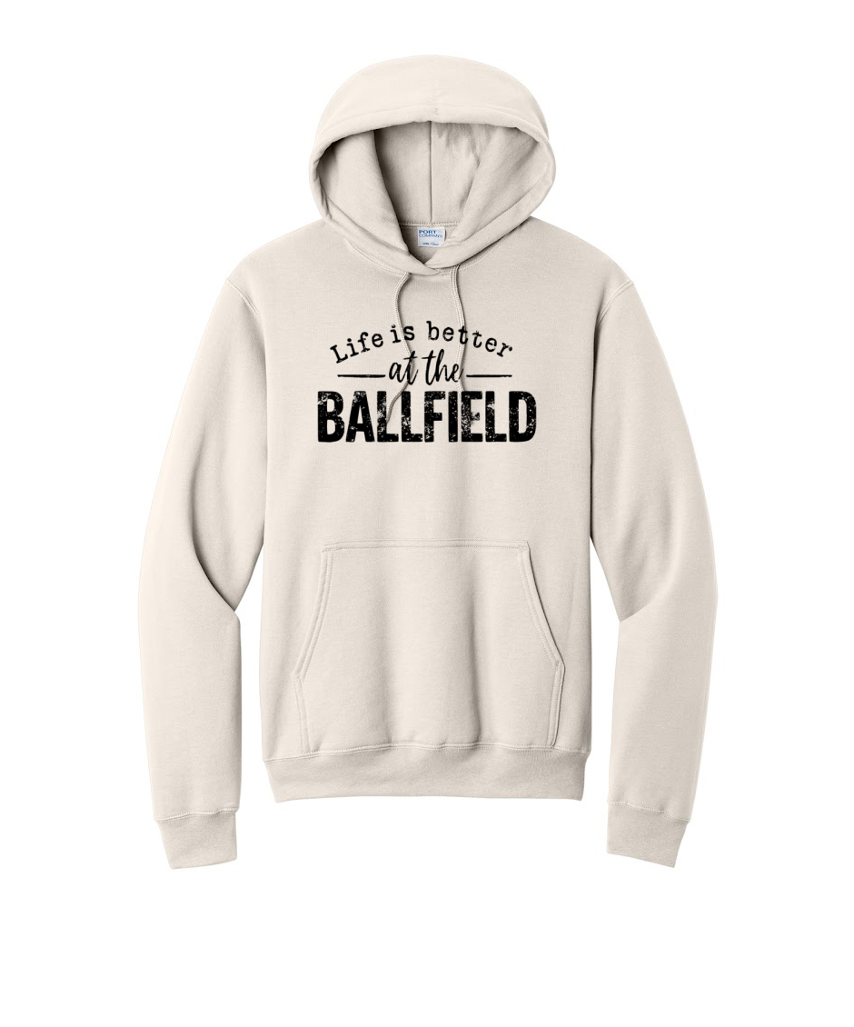 LIFE IS BETTER - Port & Co™ Core Fleece Pullover HOODED Sweatshirt