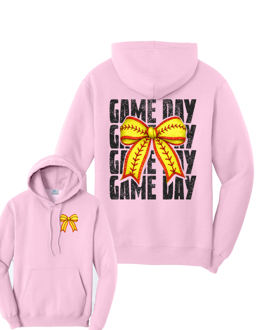 GAME DAY STACKED- Port & Co™ Core Fleece Pullover HOODED Sweatshirt