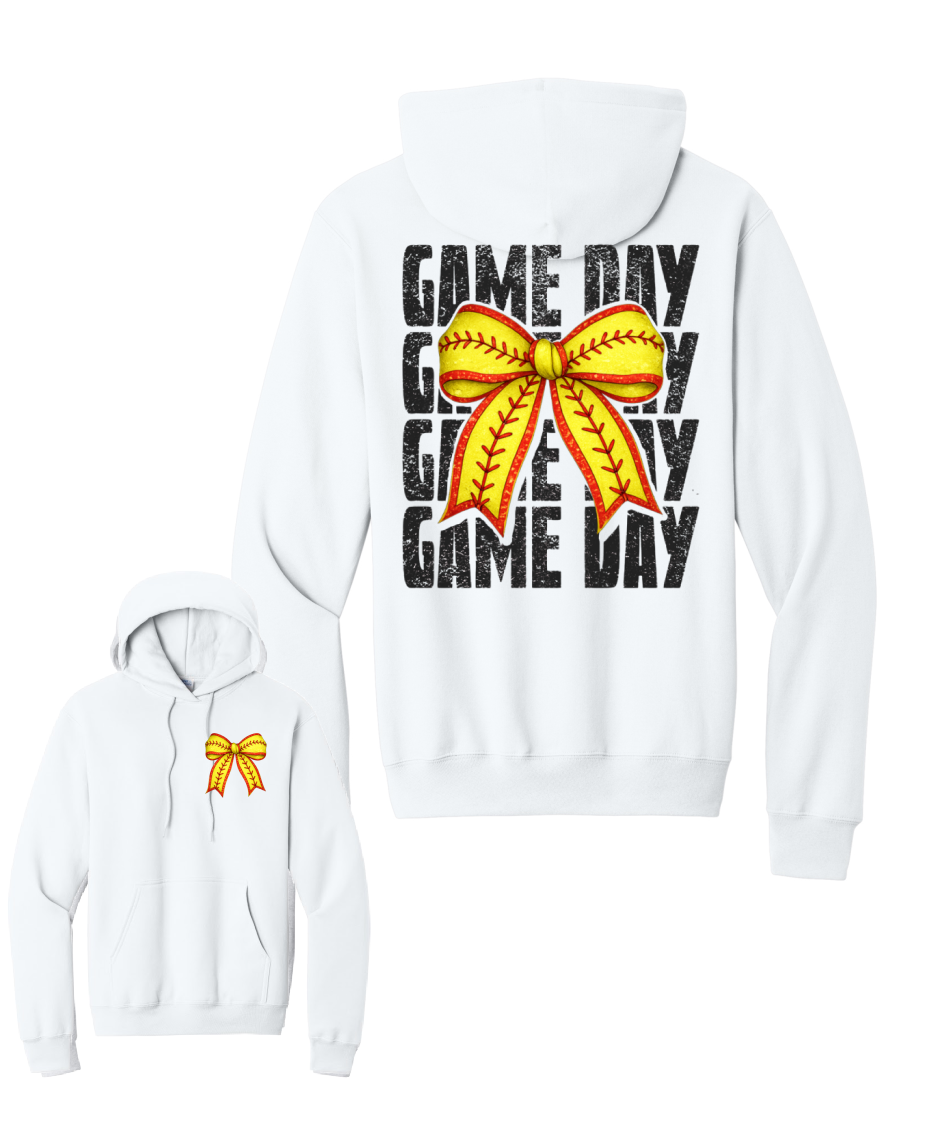 GAME DAY STACKED- Port & Co™ Core Fleece Pullover HOODED Sweatshirt