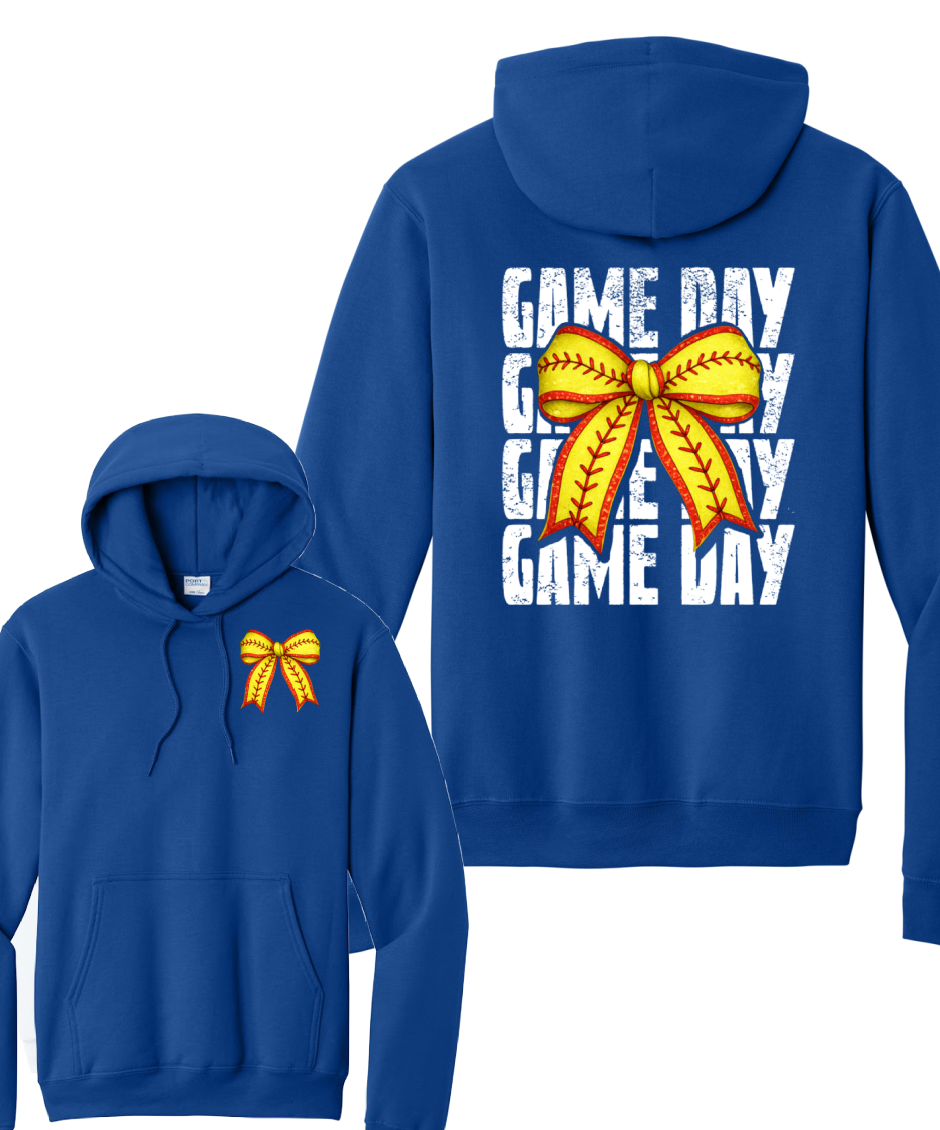 GAME DAY STACKED- Port & Co™ Core Fleece Pullover HOODED Sweatshirt