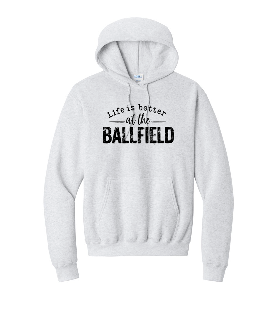 LIFE IS BETTER - Port & Co™ Core Fleece Pullover HOODED Sweatshirt