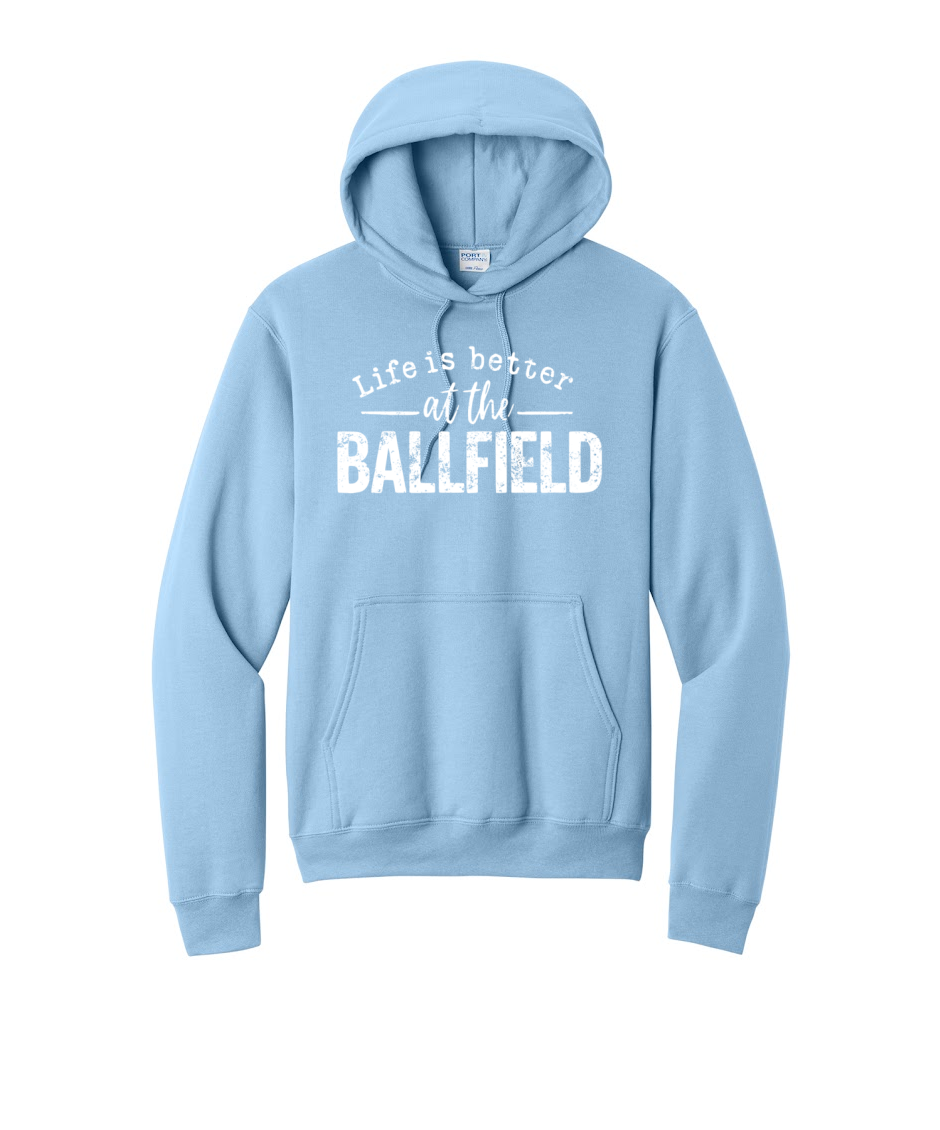 LIFE IS BETTER - Port & Co™ Core Fleece Pullover HOODED Sweatshirt