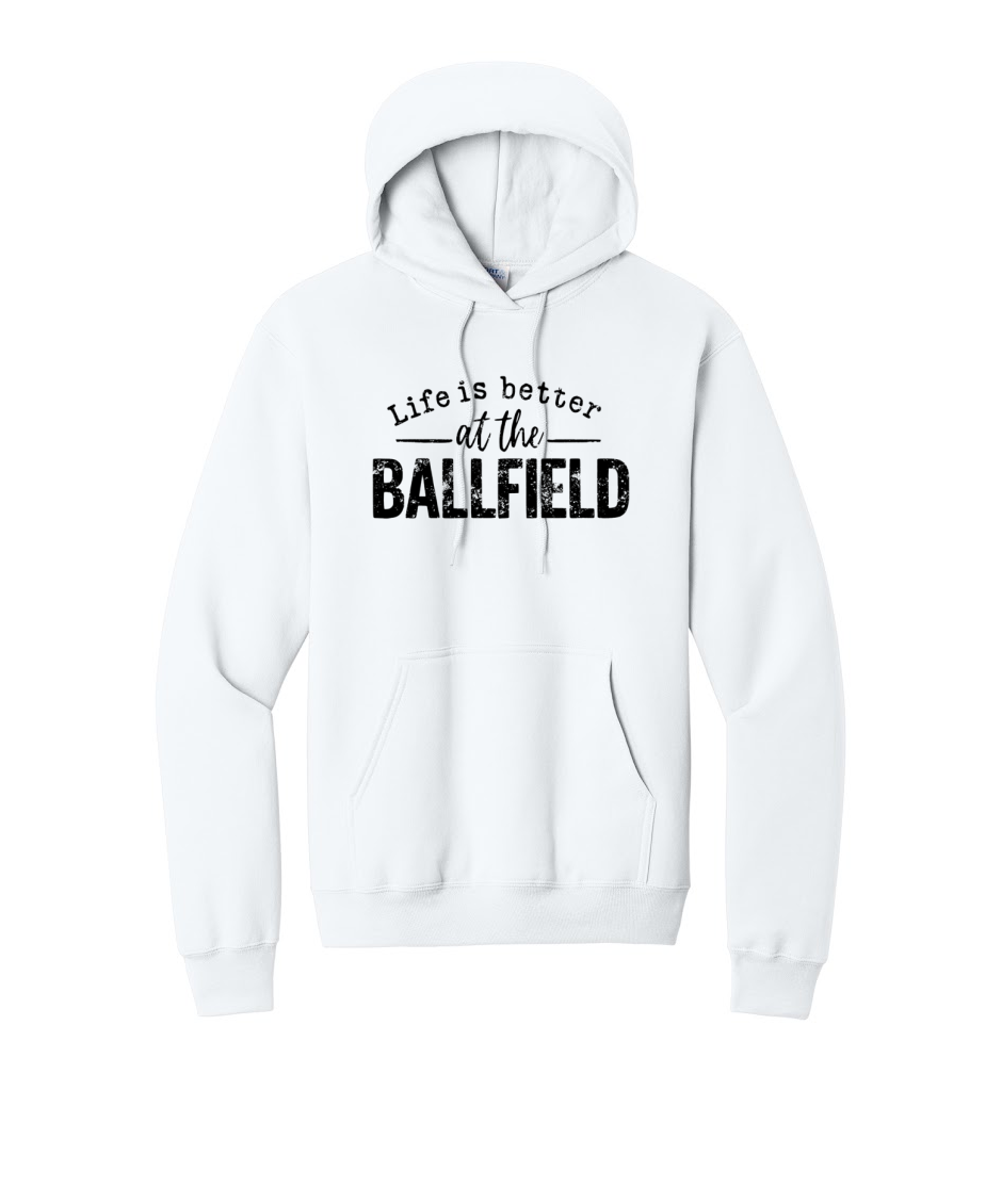 LIFE IS BETTER - Port & Co™ Core Fleece Pullover HOODED Sweatshirt