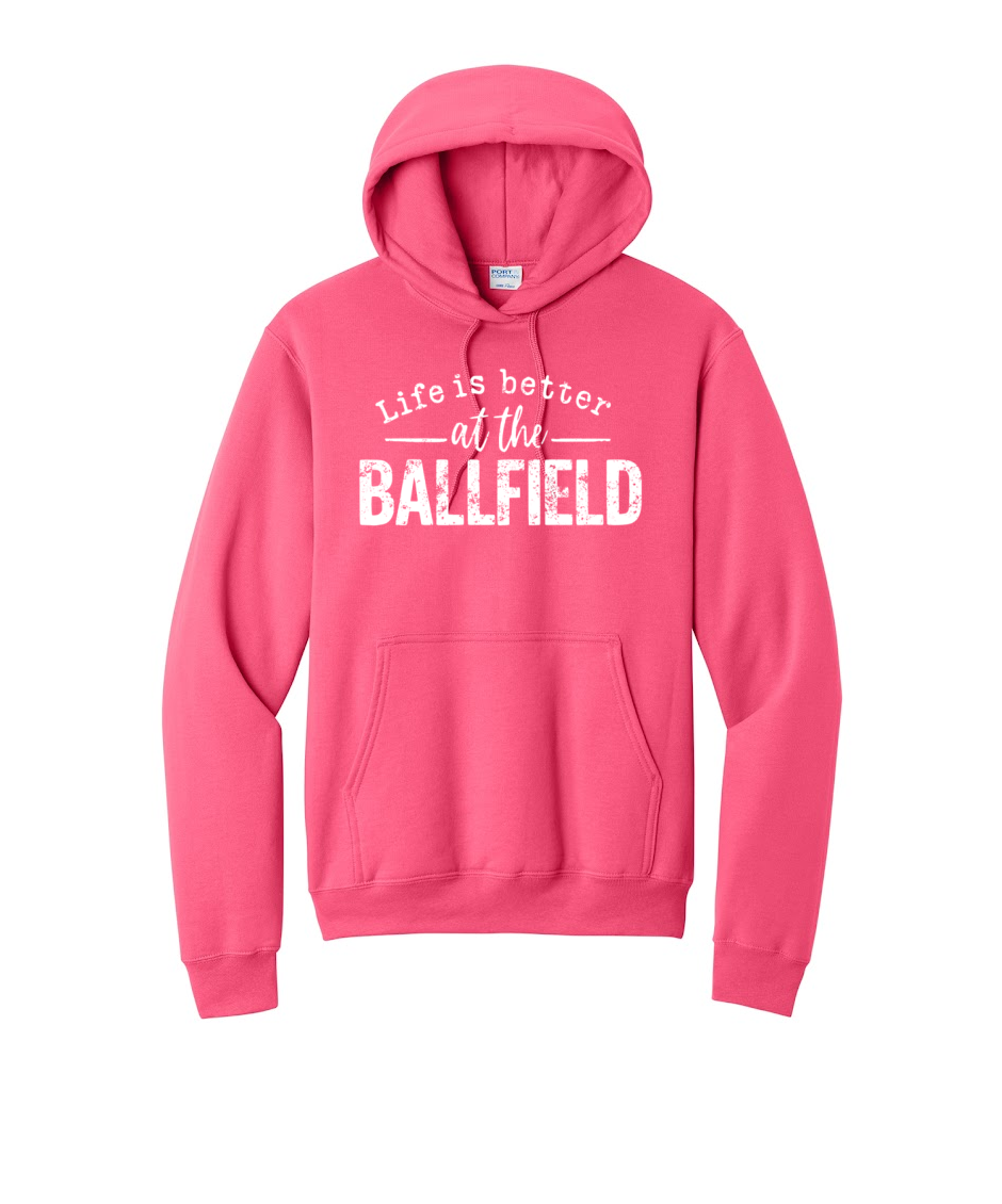 LIFE IS BETTER - Port & Co™ Core Fleece Pullover HOODED Sweatshirt