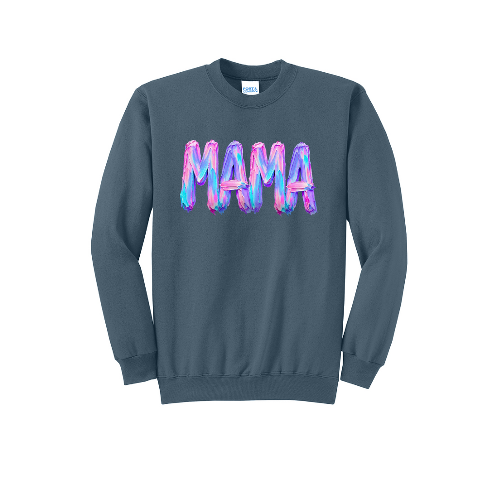 MAMA fluorescent- Port & Co™ Core Fleece Pullover Crew Neck Sweatshirt (Copy) (Copy)