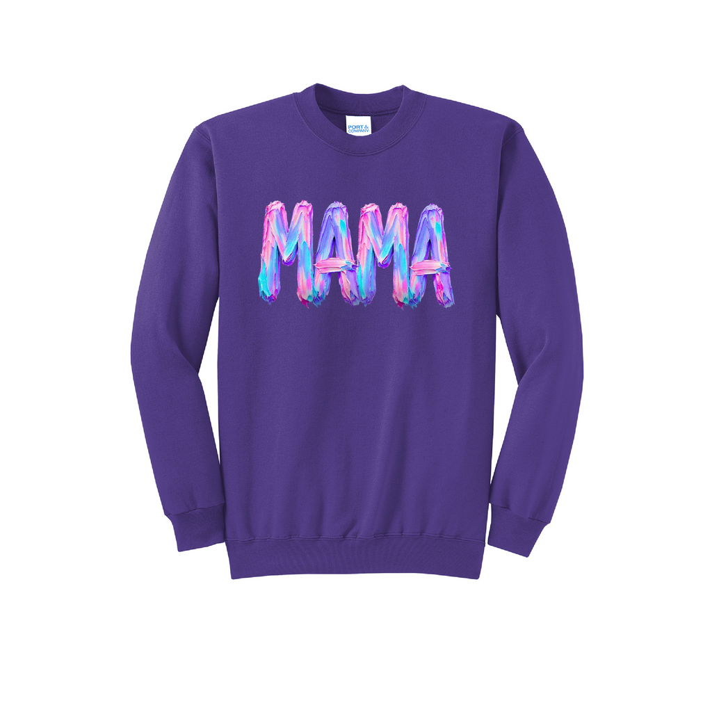 MAMA fluorescent- Port & Co™ Core Fleece Pullover Crew Neck Sweatshirt (Copy) (Copy)